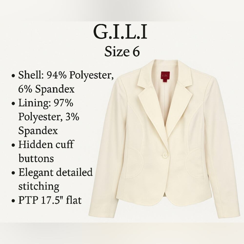 G.I.L.I. Cream Blazer – Size 6